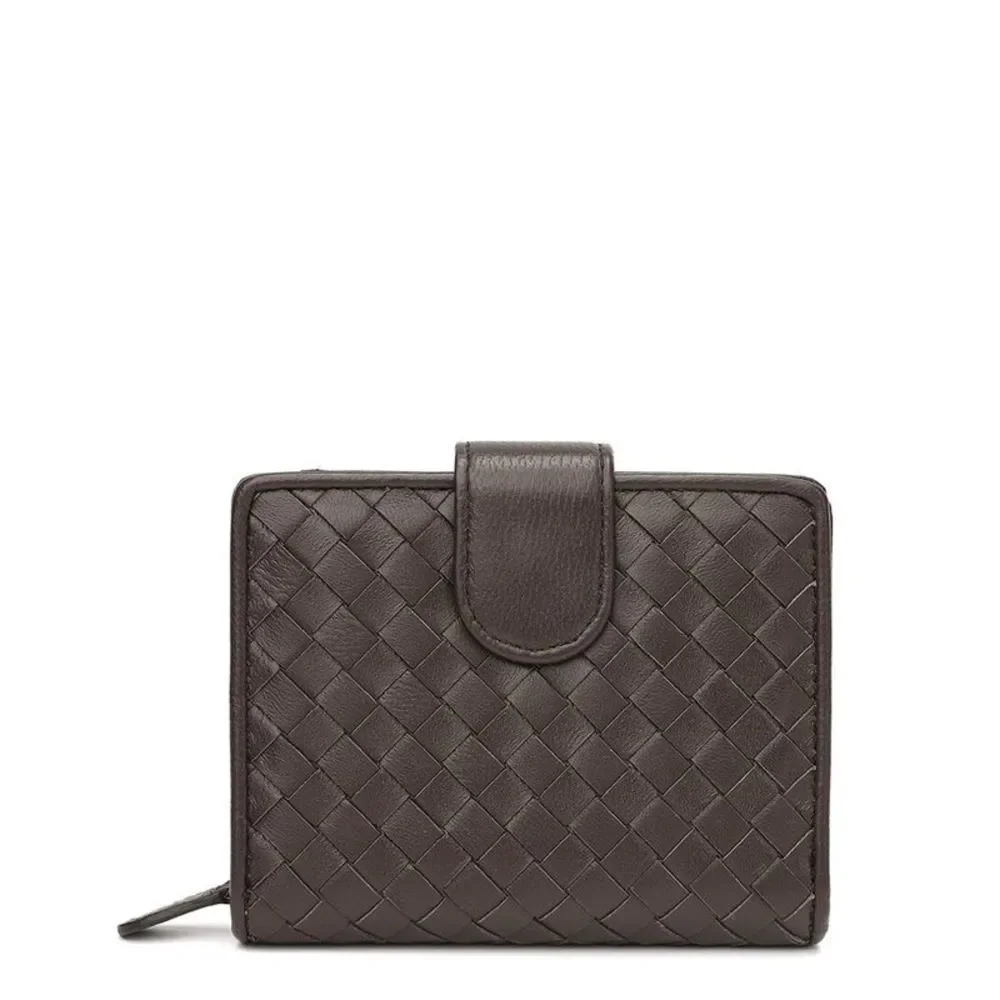 Tiffany & Fred Paris Woven Leather Wallet